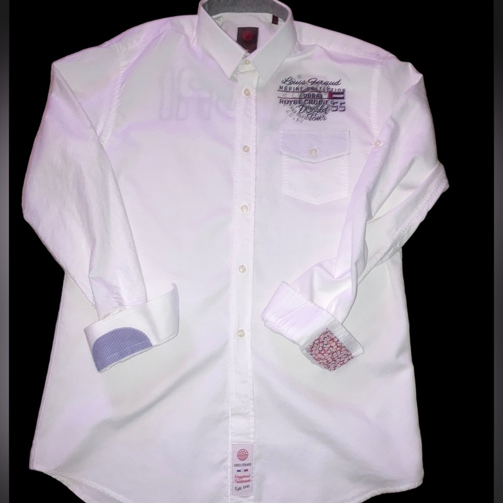 Louis Feraud Marine Collection Dubai World Tour Cotton Button Down Shirt